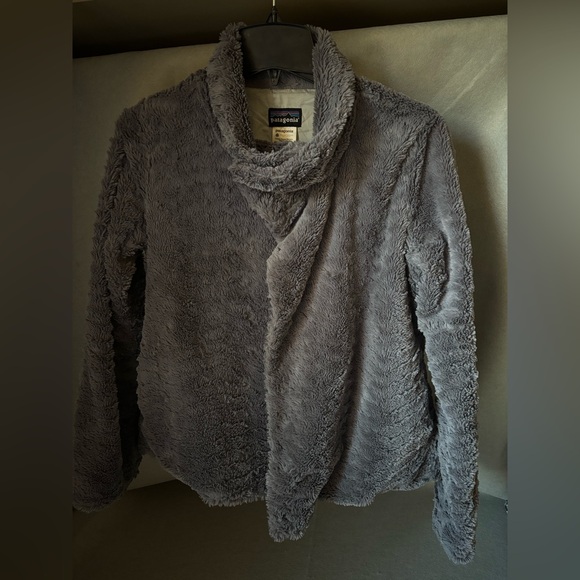 Patagonia Pelage Faux Fur Fleece, Full Zip & Snaps Grey Jacket, Women's Small - Picture 3 of 13